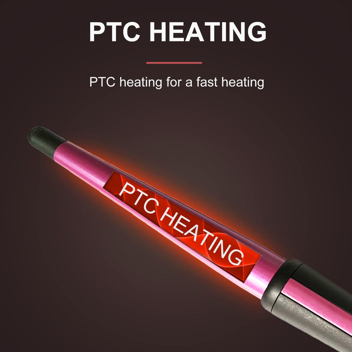 JAETON Hair Curling Iron showing ceramic tourmaline barrel