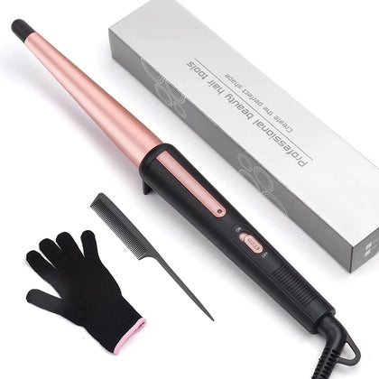 JAETON Hair Curling Iron Wand front view with conical barrel