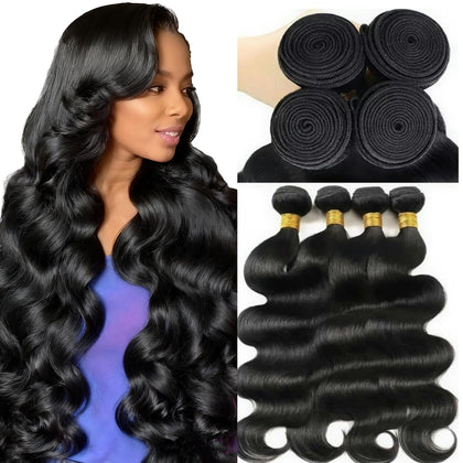 Jaliyah 12A Body Wave Human Hair Bundles front view