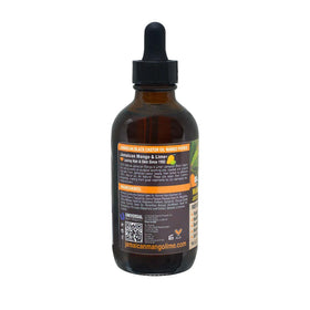 Jamaican Mango & Lime Black Castor Oil 4oz bottle with mango papaya scent