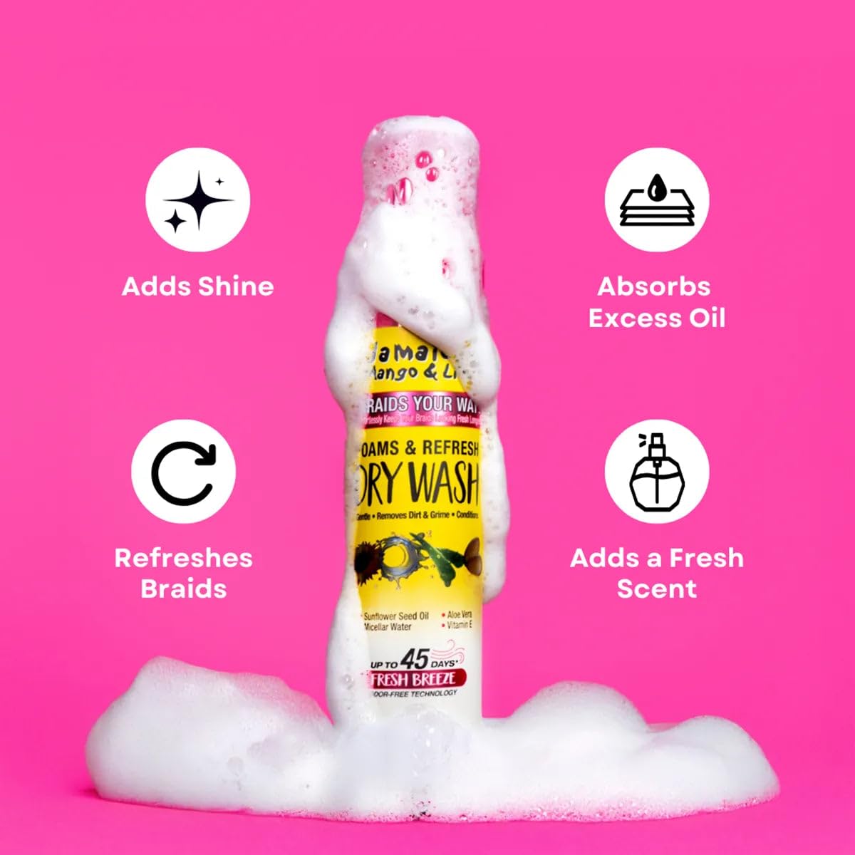 Jamaican Mango & Lime Braids Your Way Dry Wash lifestyle use