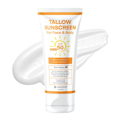 Jardient Beef Tallow Sunscreen SPF 50 front view 3oz