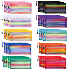 JARLINK Zipper Mesh Pouch Set in assorted colours