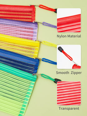 JARLINK Zipper Mesh Pouch showing contents inside