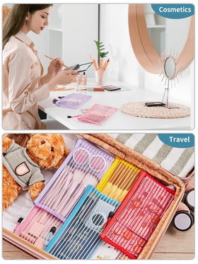 JARLINK Zipper Mesh Pouch with contents visible inside