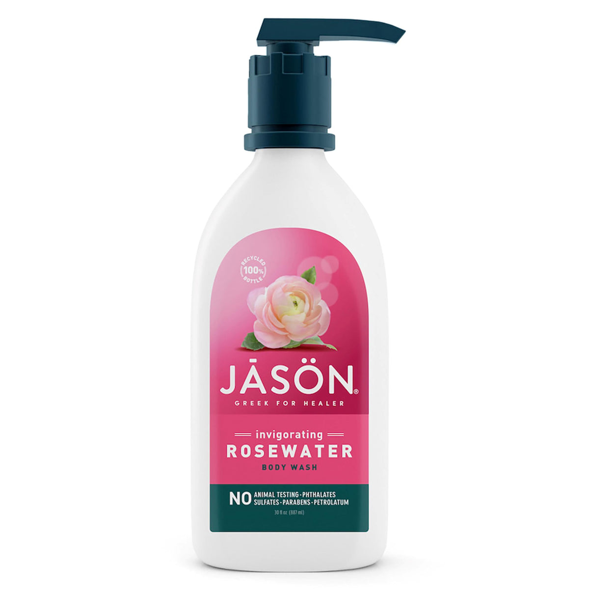 JASON Rosewater Invigorating Body Wash 30 fl oz front view