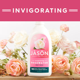 JASON Rosewater Invigorating Body Wash back label view