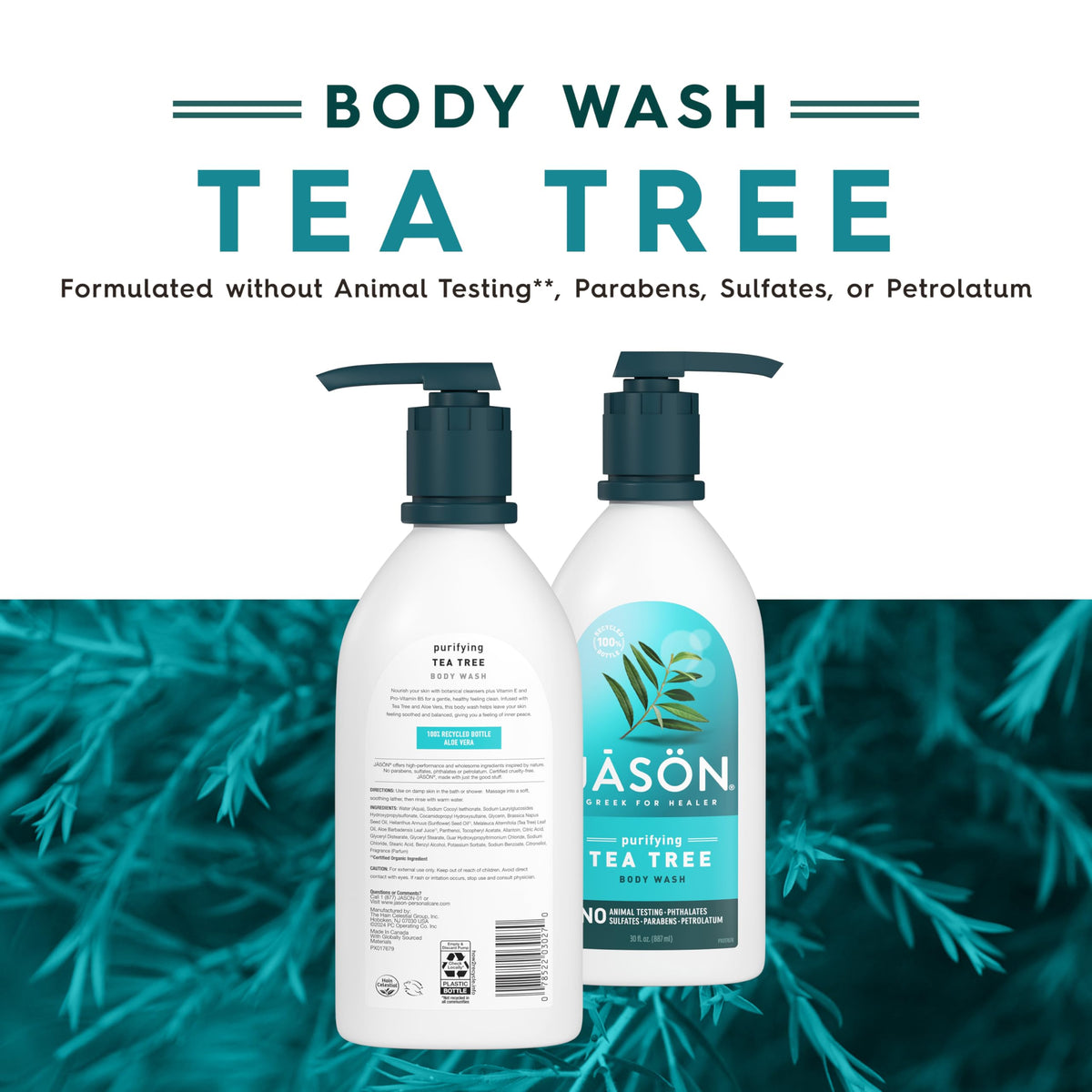 JASON Tea Tree Body Wash bottle with label