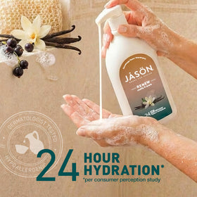 JASON Vanilla & Cassis Body Wash back view with ingredients list