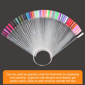 JASSINS Nail Swatch Sticks arranged for nail art practice