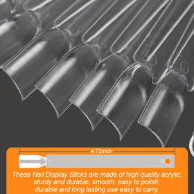 JASSINS Nail Swatch Sticks showing smooth glossy surface for colour display