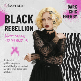 JASVERLIN Black Star Snap Hair Clips in packaging