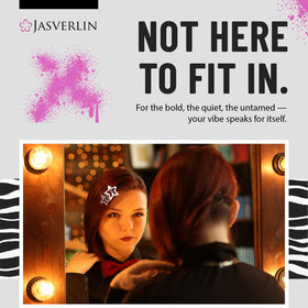 JASVERLIN Black Star Snap Hair Clips on a model's hair