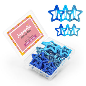 JASVERLIN Blue Star Snap Hair Clips front view with multiple clips