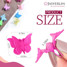 JASVERLIN Butterfly Clips in vibrant colours displayed together