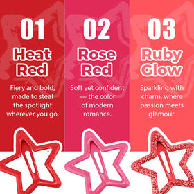JASVERLIN red star clips showing snap-on design