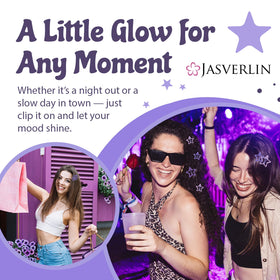 JASVERLIN star hair clips in use at a concert
