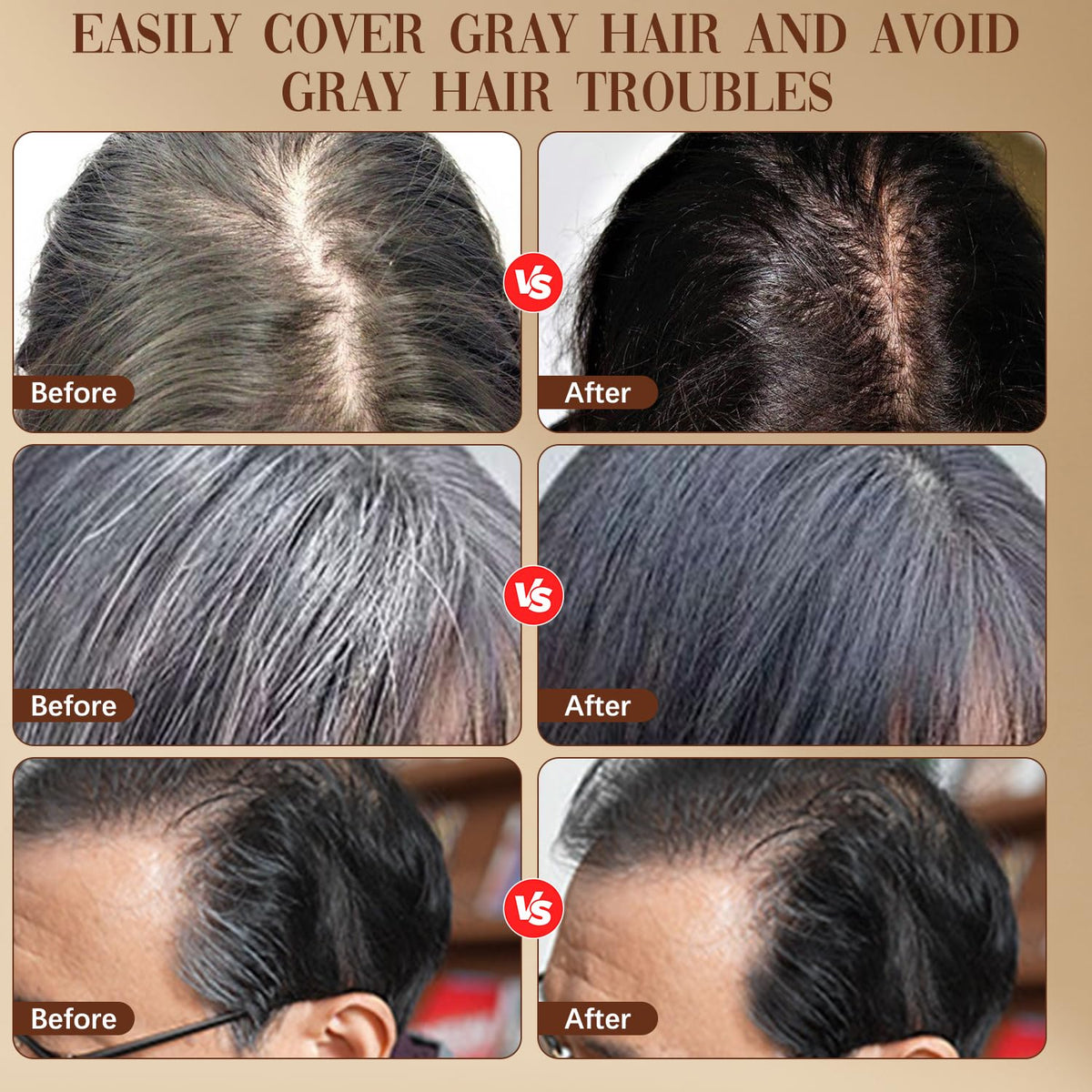 Javpav hair dye stick demonstrating application process