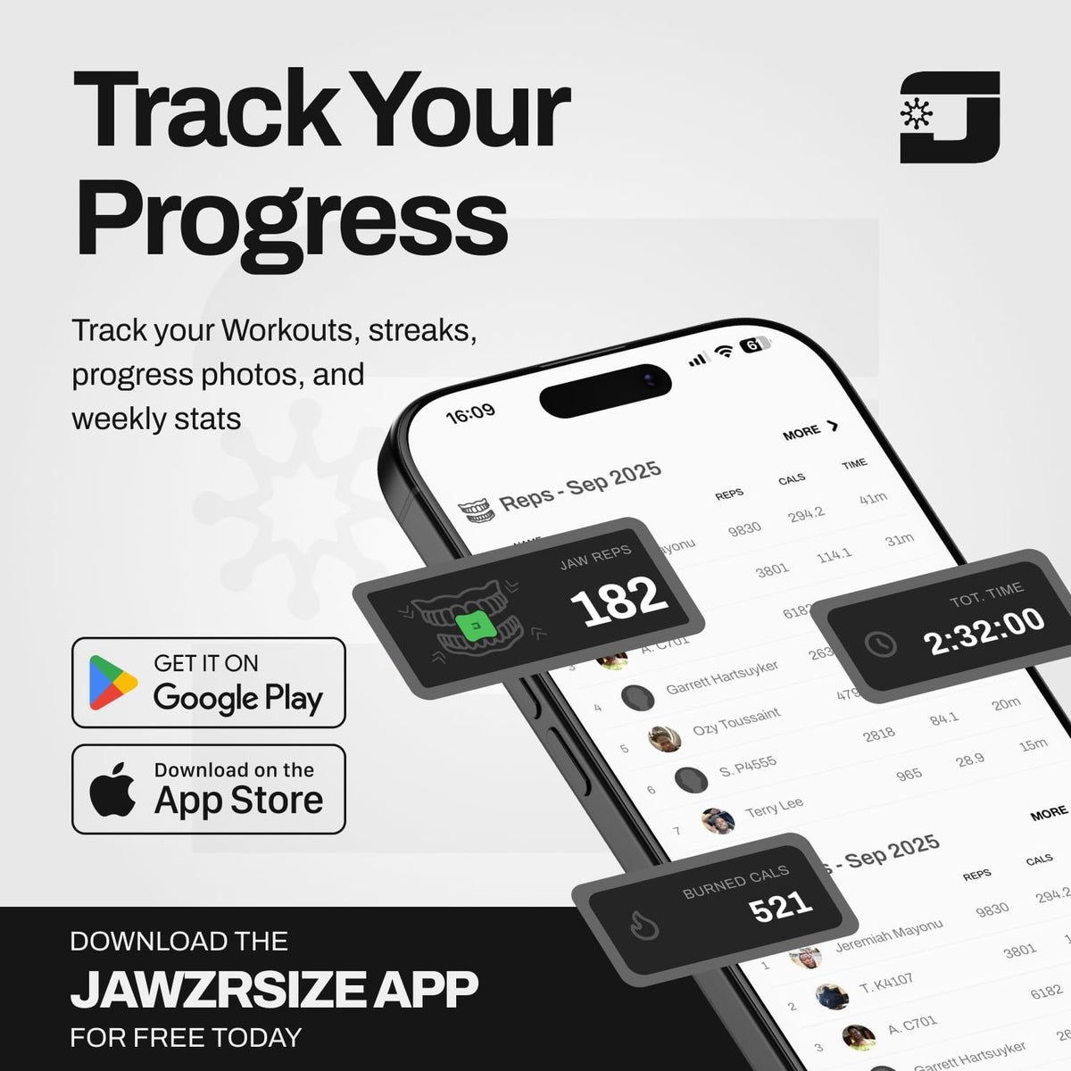 Jawzrsize Pop 'N Go Jaw Exerciser in hand
