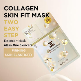 JAYJUN JJ Collagen Skin Fit Mask showing essence application