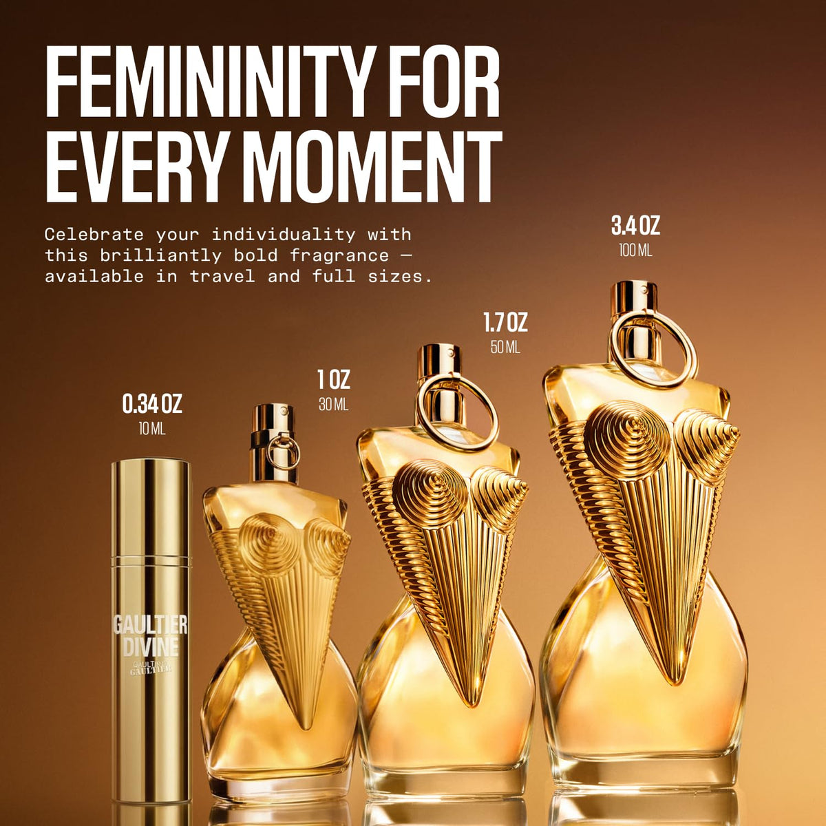 Jean Paul Gaultier Gaultier Divine Eau de Parfum 1.7 oz bottle close-up