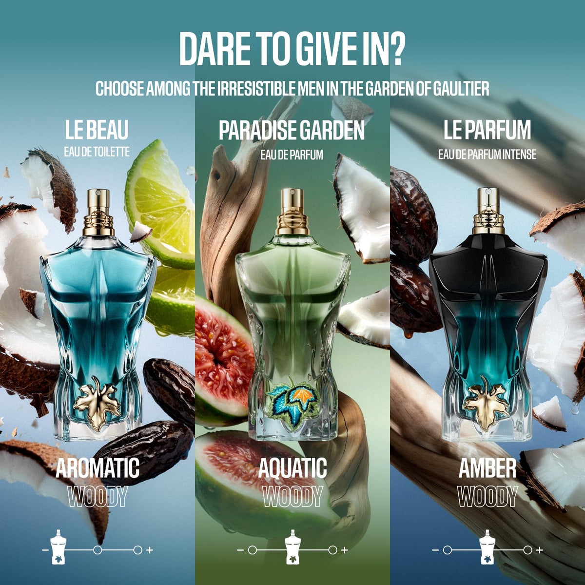 Jean Paul Gaultier Le Beau Eau de Toilette spray application on skin