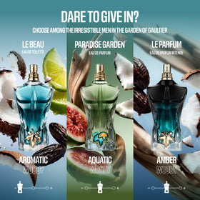 Jean Paul Gaultier Le Beau Eau de Toilette spray application on skin
