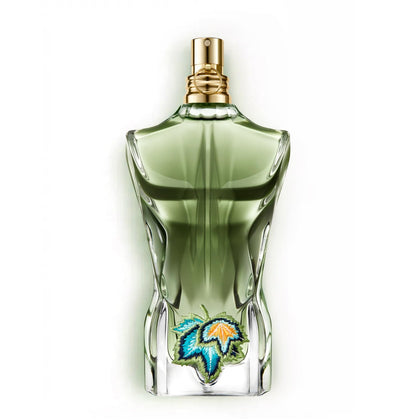 Jean Paul Gaultier Le Beau Paradise Garden Eau de Parfum emerald green torso bottle front view