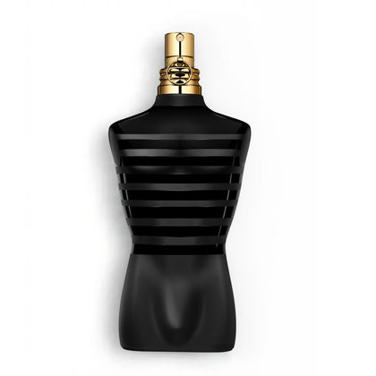 Jean Paul Gaultier Le Male Le Parfum 2.5oz front view with embossed tin