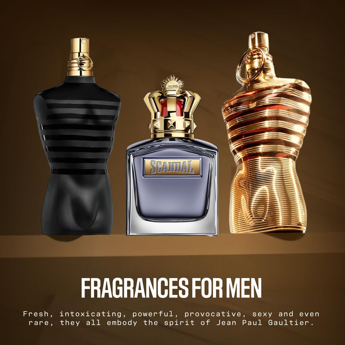 Jean Paul Gaultier Scandal Pour Homme bottle with accessories