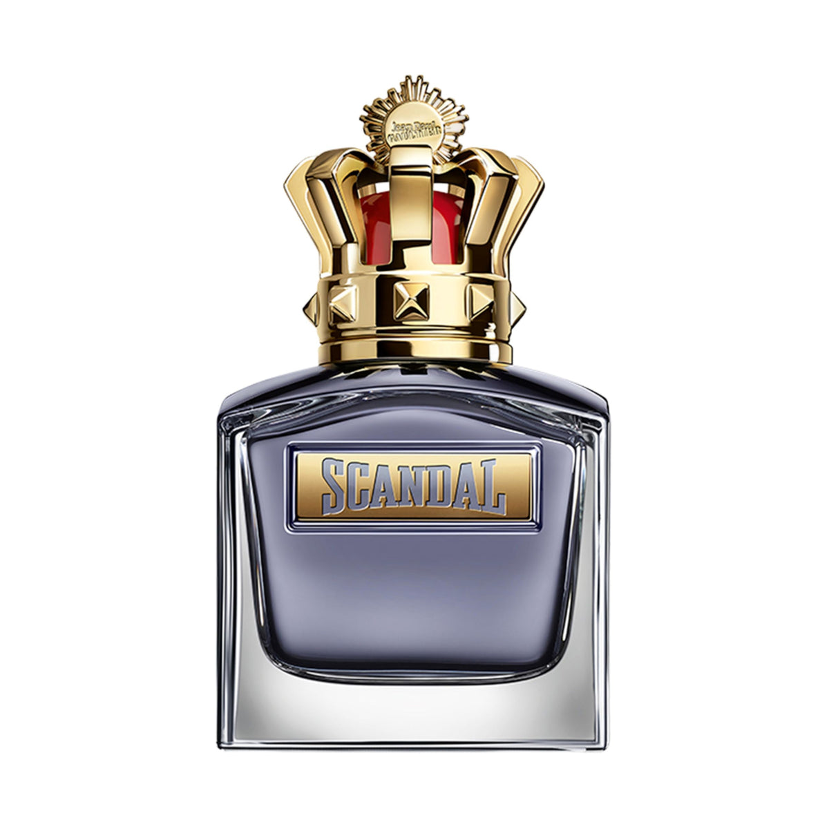 Jean Paul Gaultier Scandal Pour Homme front view of the gold trophy bottle