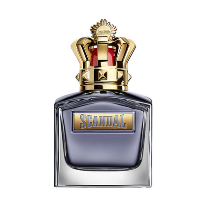 Jean Paul Gaultier Scandal Pour Homme front view of the gold trophy bottle