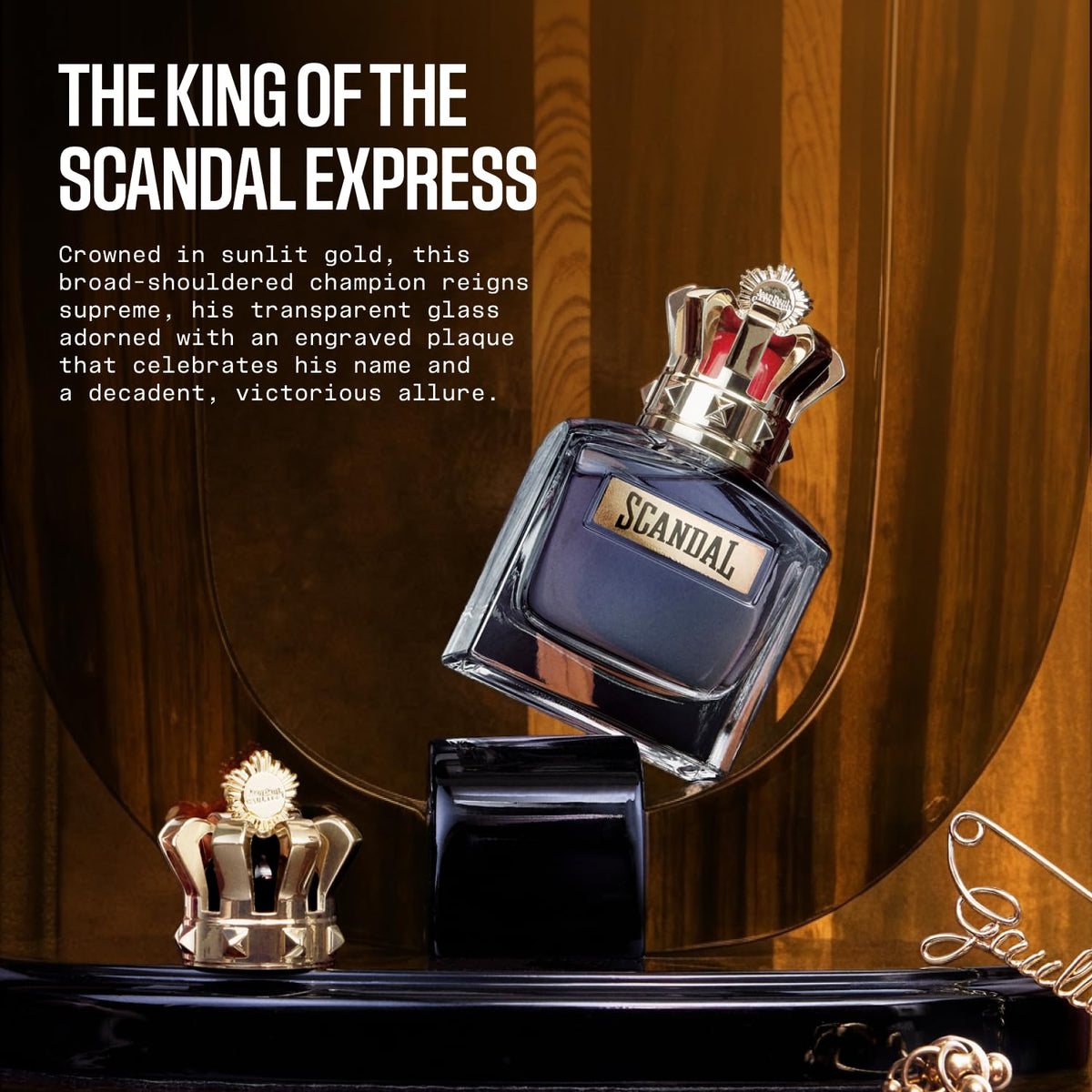 Jean Paul Gaultier Scandal Pour Homme packaging with gold details