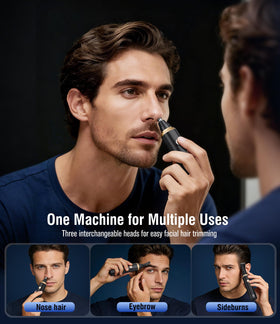 JEETIF Nose Hair Trimmer with interchangeable heads