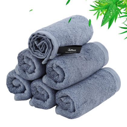 JEFFSUN Face Wash Cloths 6 Pack slate blue front view