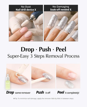 JelloJello Peel-Off Base Coat Gel and Remover set packaging