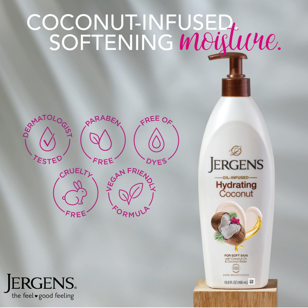 Jergens Hydrating Coconut Body Lotion texture close-up