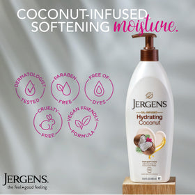 Jergens Hydrating Coconut Body Lotion texture close-up