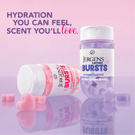 Jergens Lavender Lotion Bursts being applied to skin