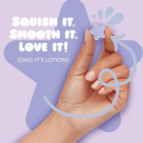 Jergens Lavender Lotion Bursts star-shaped close-up