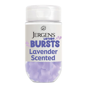 Jergens Lavender Lotion Bursts star-shaped packaging front view