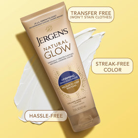 Jergens Natural Glow + Firming Daily Moisturiser 7.5oz application on skin