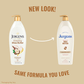 Jergens Shea Butter Body Lotion back view with ingredient list
