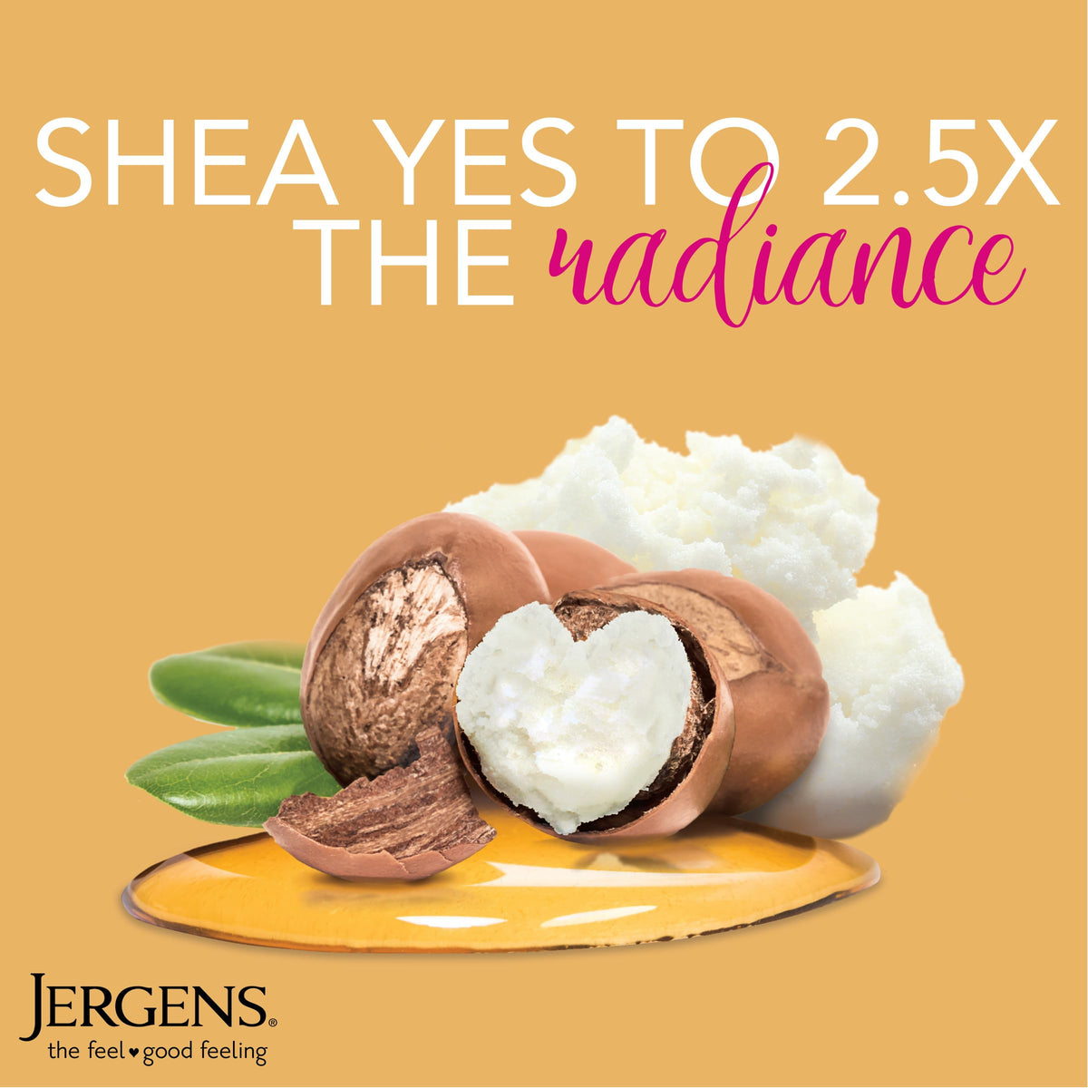 Jergens Shea Butter Body Lotion side view showing pump