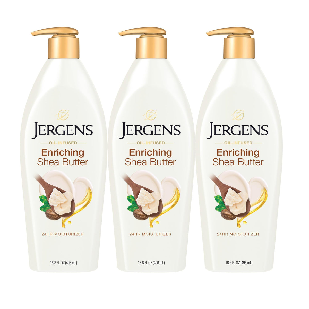 Jergens Shea Butter Lotion 3 Pack front view