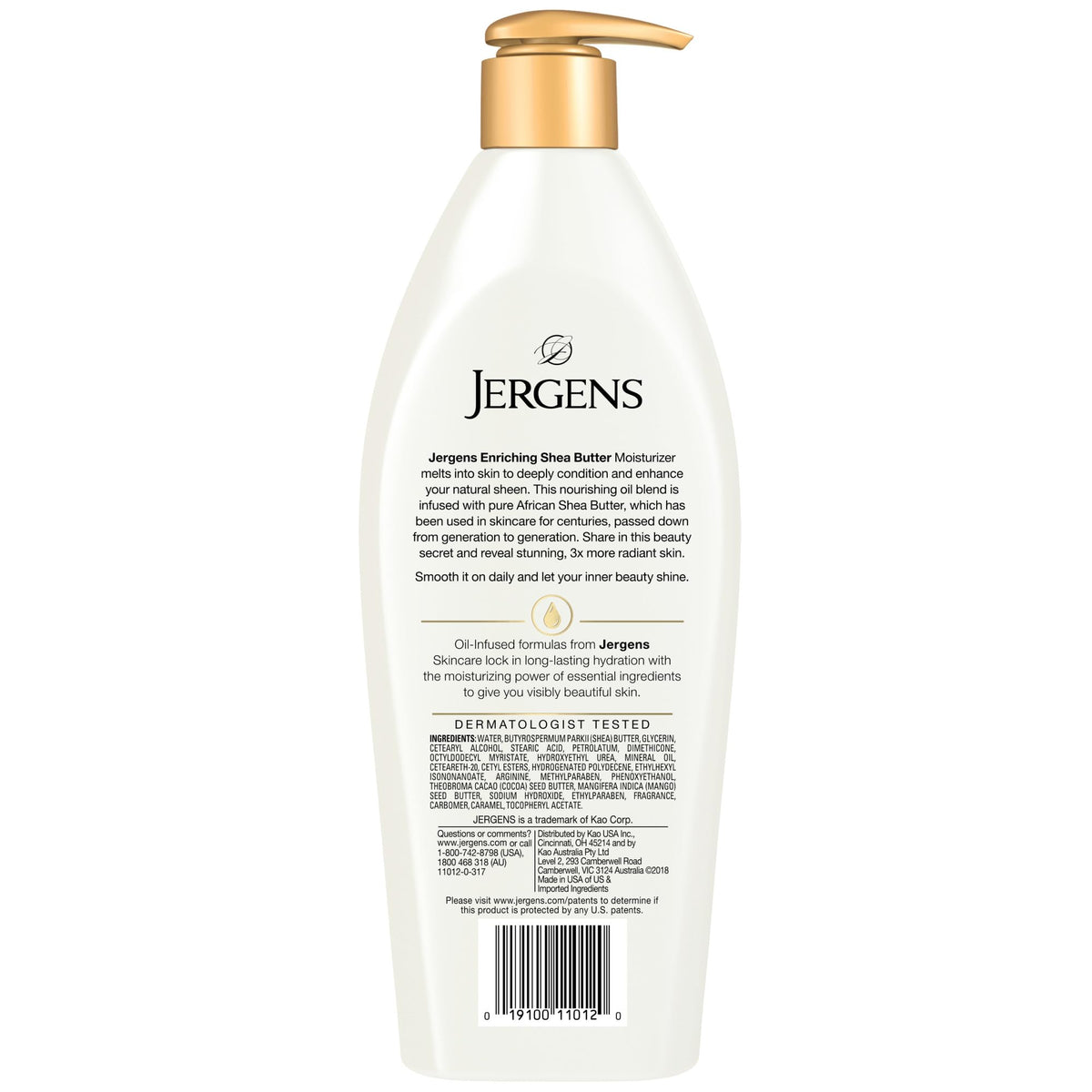 Jergens Shea Butter Lotion in a skincare routine