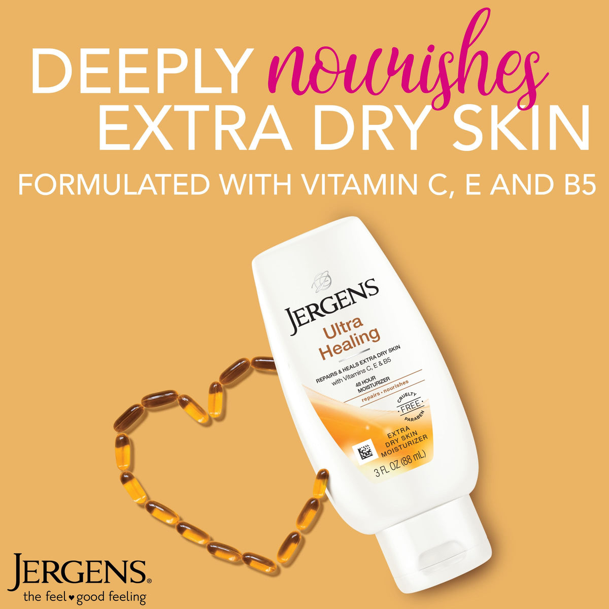 Jergens Ultra Healing Dry Skin Lotion 3 oz back view