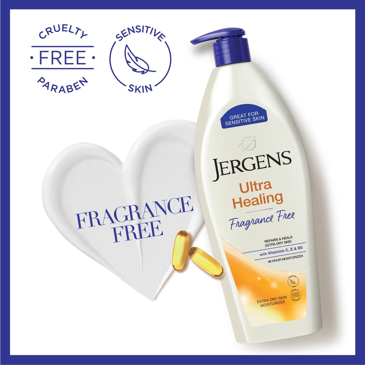 Jergens Ultra Healing Dry Skin Lotion in a lifestyle setting