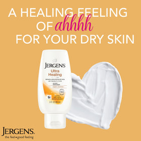 Jergens Ultra Healing Dry Skin Lotion in bathroom setting