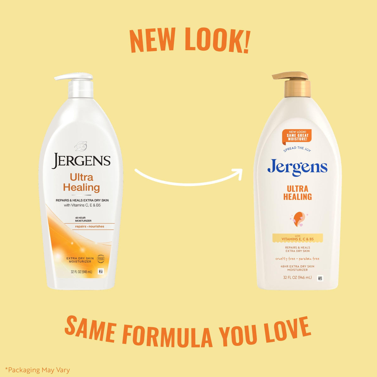 Jergens Ultra Healing Lotion bottle with pump